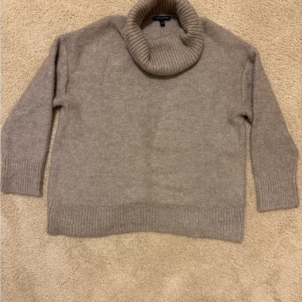Banana Republic Taupe Turtleneck Sweater